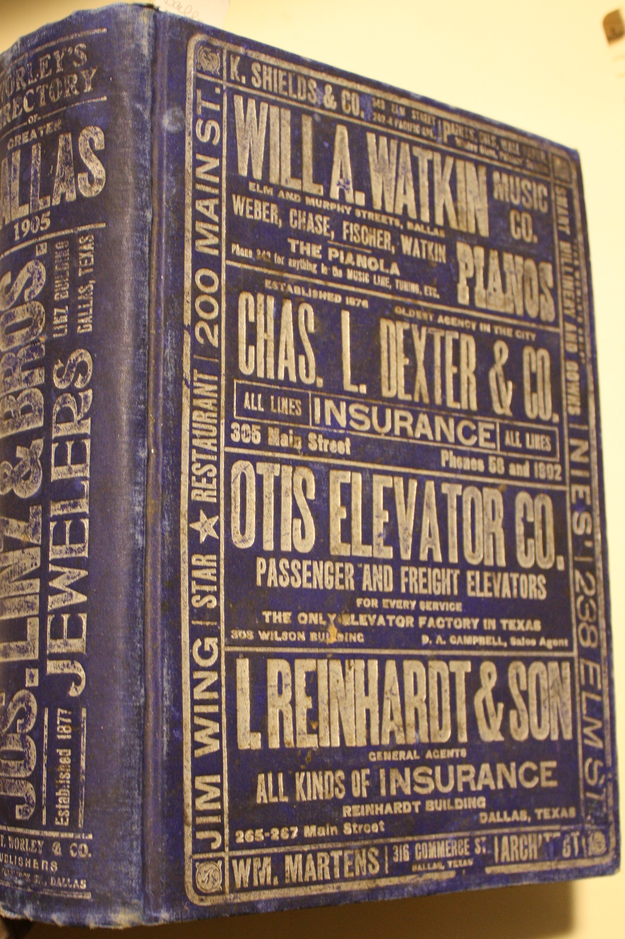 John F. Worley & Co,'s Street Directory of Dallas Texas